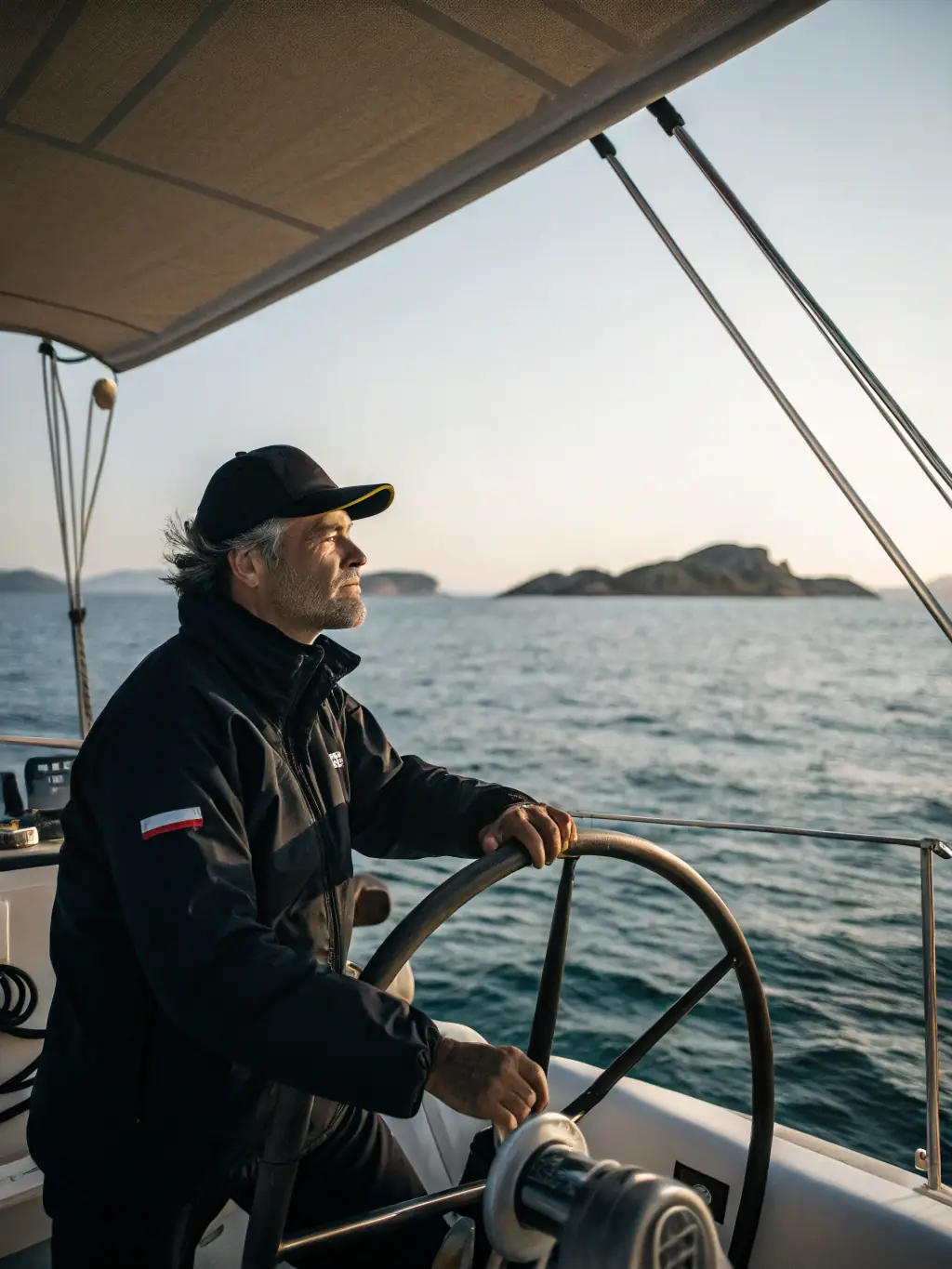 A person confidently steering a sailboat during a CYVP event, demonstrating the skill and independence gained through CYVP's programs.